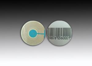 Buy cheap 8.2mhz Hot Melt EAS RF Label EAS Sticker Plastic 35mm Dia Barcode White product