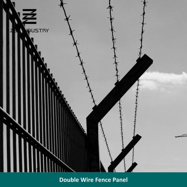 200x50mm Hole Galvanized Welded Wire Panels , 2D Galvanized Wire Fence Panels