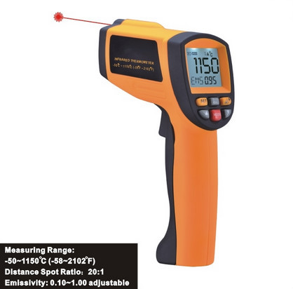Infrared temperature meter, digital temperature measuring instrument, Laser
