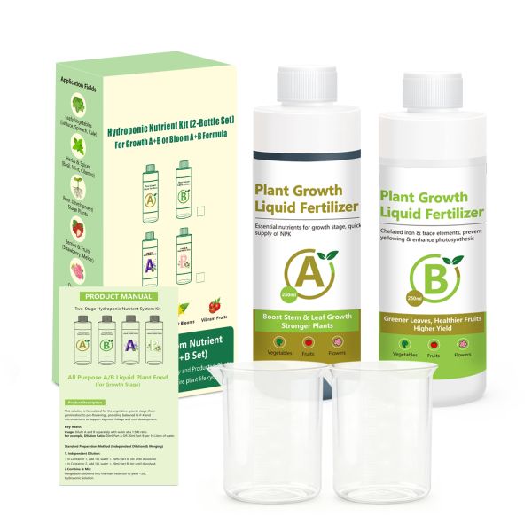 250ml High Accuracy Liquid Fertilizer and Hydroponic Nutrient Kit for Vegetative Growth Stage