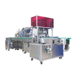 Buy cheap Multi Head Cosmetic Filling Machine 20-50BPM Bottle Filling Capping Machine product