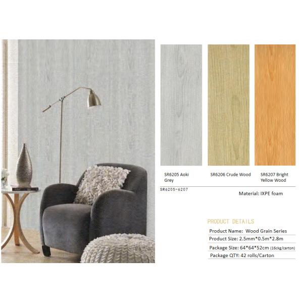 Multiple Colors Odorless Self Adhesive Pe Foam Wallpaper For Home Decoration