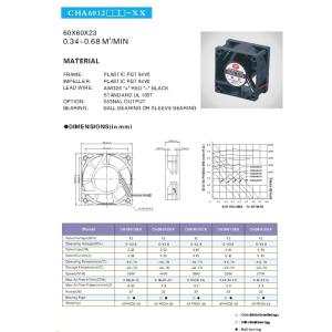 Buy cheap Signal Output PBT 60x23mm DC Cooling Fan product