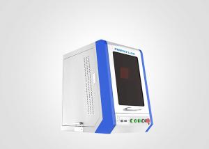 China 50W / 100W Green Metal Laser Marking Machine With Closed Cover on sale