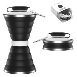 Buy cheap Super Thin Silicone Collapsible Water Bottles Foldable BPA Free 500ml product