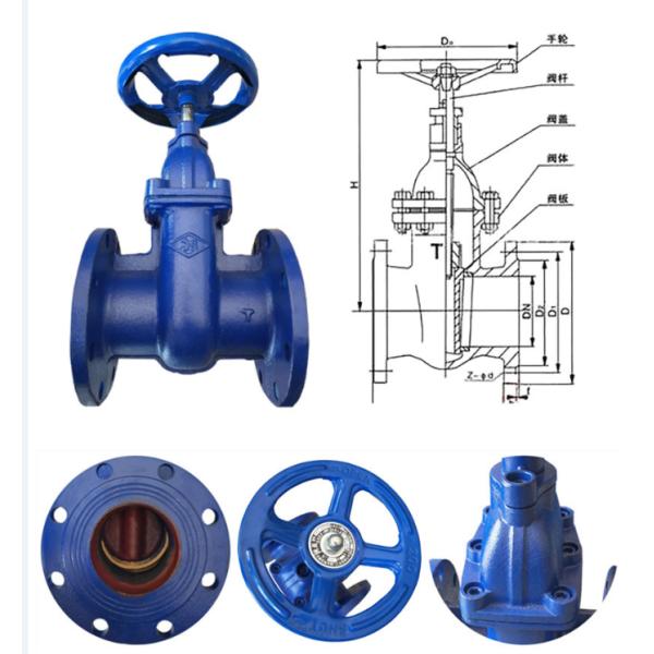 jis bs din f4 f5 Pn16 Ductile Iron Dn600 Sluice Valve Resilient Seat Gate Valves