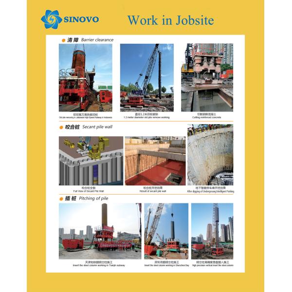 Wired Remote Control Casing Rotator With Φ800mm - Φ1500mm Drill Hole for bored pile, Secant pile wall, Barrier clearance