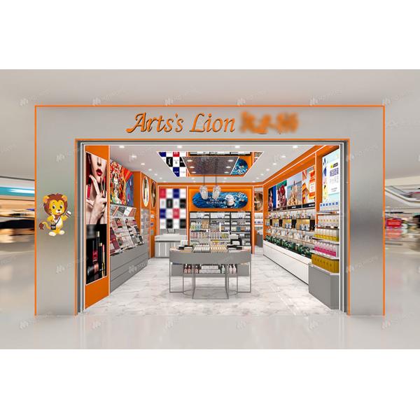 Cosmetic Shop Design Display Gold Rush Series Case for Retail Shop Decoration