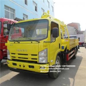 Buy cheap 6 wheelers truck with crane boom truck cranes sale isuzu crane truck 5.5 tons with auger product