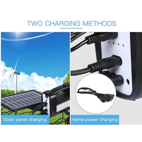 Outdoor Camping Solar Led Light Kits Mobile Charging 10W Panel System Mini