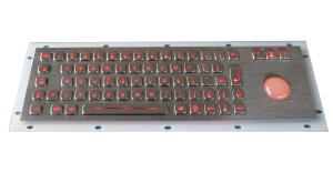 Buy cheap IP65 metal backlit USB keyboard with illuminated transparent mechanical trackball product
