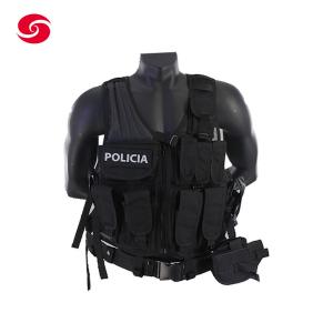 China Black Military Tactical Vest Multi Functional Pouches Air Soft Vest With Mesh on sale