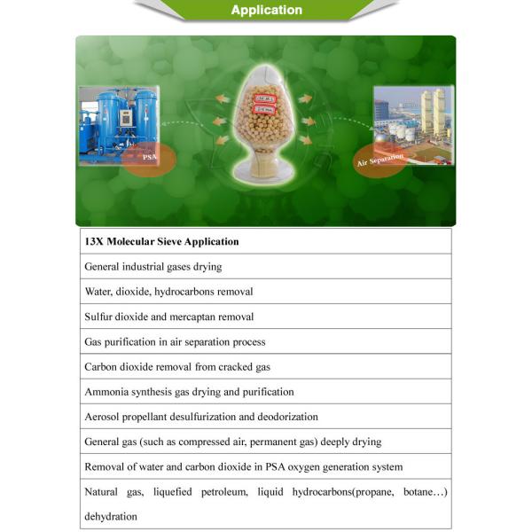 97% Purity Molecular Sieve Air Dryer , Molecular Sieve Pellets For Air Separation