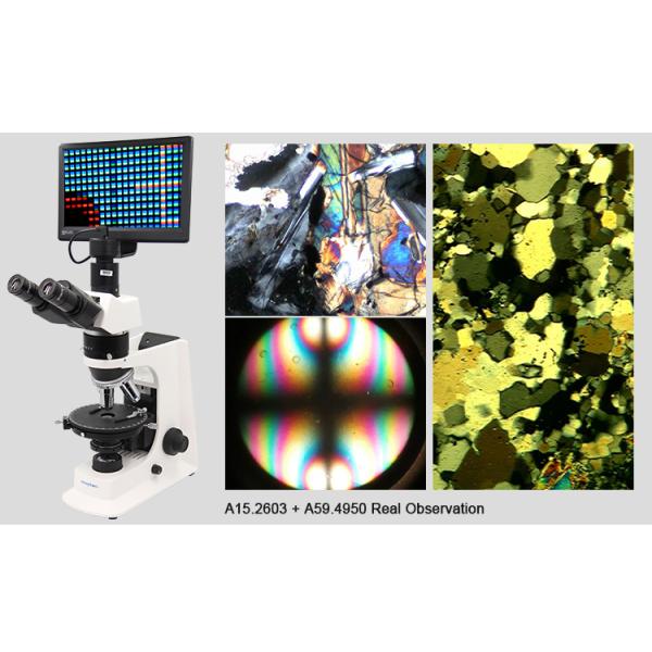 Objective Trinocular Head Light Polarizing Light Microscope A15.2603 Round Stage