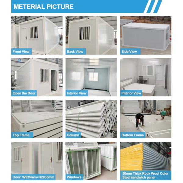 20ft 40ft Flat Pack Container Prefabricated House Frame Single Double Doors