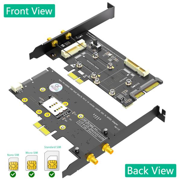Mini PCI-E To PCI-E 1x And MSATA To SATA3 WiFi Adapter For 3G 4G LTE Msata SSD