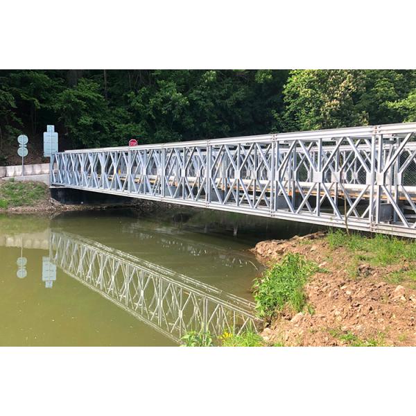 Galvanized Panel Steel Structure Bridge Q355 / Grade 350 / ASTM A992 Portable Steel Bridges