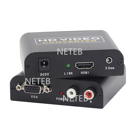 HDMI to VGA converter HD 1080P audio XBOXone PS4 player connected to the computer display