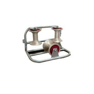 China Transmission Aluminum Sheave Triple Corner Ground Roller on sale