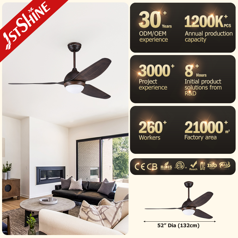ceiling fan 1 4 8H Timing ABS Blades Remote LED Ceiling Fan With 35W Motor