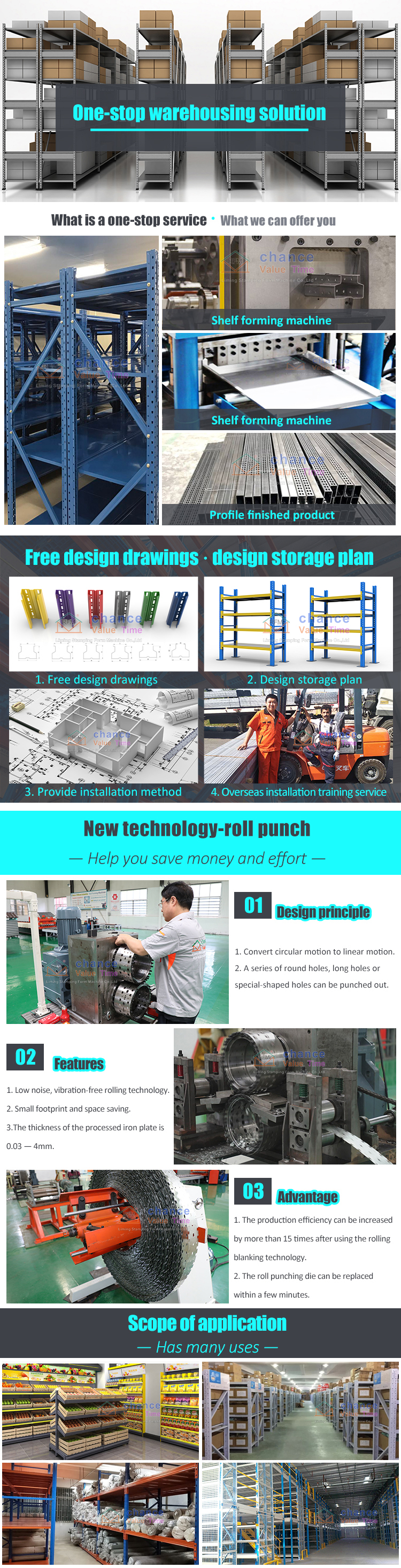 High Precision 0.3MM Shelf PPGI PPGL Beam Forming Machine