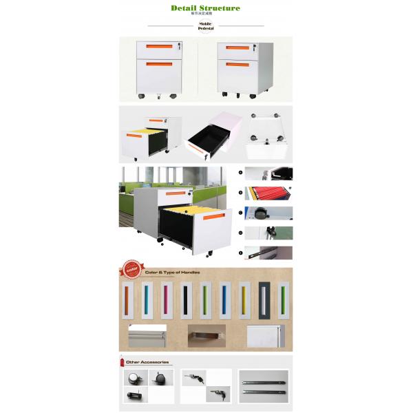 office furniture 2 drawer mobile pedestal cabinet ,H490XW380XD500mm,with cushion,Non knocked down structure