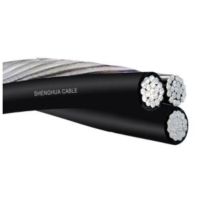 China XLPE / PVC Insulated Aerial Bundled Cable , Triplex Service Drop Cable on sale