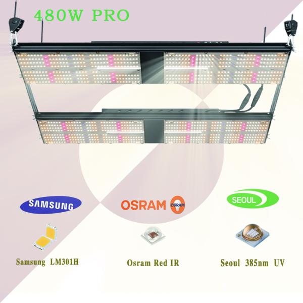 730nm 3000K 5000K 480W Led Grow Light 1248μmol/S Led Herb Grow Light