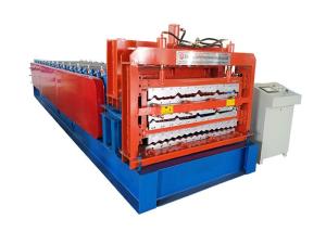 Buy cheap Triple Layer Trapezoidal Roll Forming Machine Plc Control product