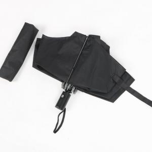 China Inverted Self Opening Umbrella , Black Pongee Canopy Automatic Folding Umbrella on sale