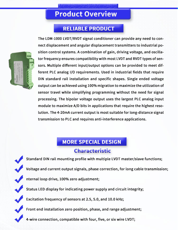 High MEAS LDM-1000Y Spot LED Display Screen For LVDT RVDT 4 5 6 Line Displacement Sensors