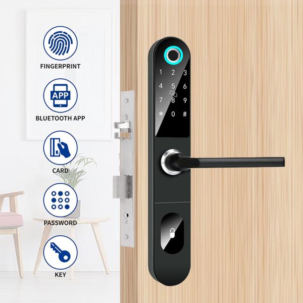 Wifi BLE Keyless Digital Door Lock AAA Home Security Door Locks