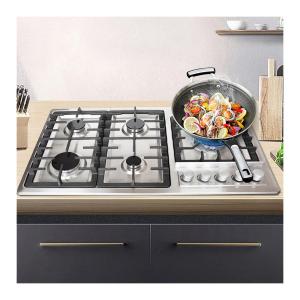 Buy cheap Electric Built In Gas Hob 5 Burner Stainless Steel Gas Hob product
