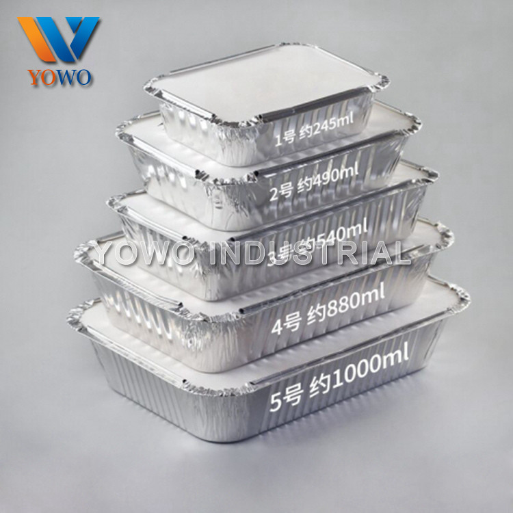 2lb Disposable Aluminum Foil Food Containers With Clear Lid