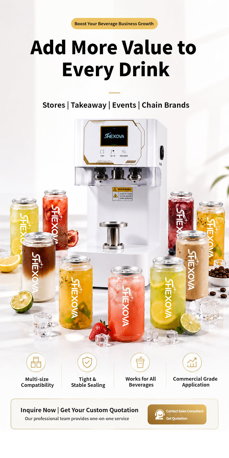 Automatic 3 Second Portable Plastic Can Sealing Machine With Cup Holder