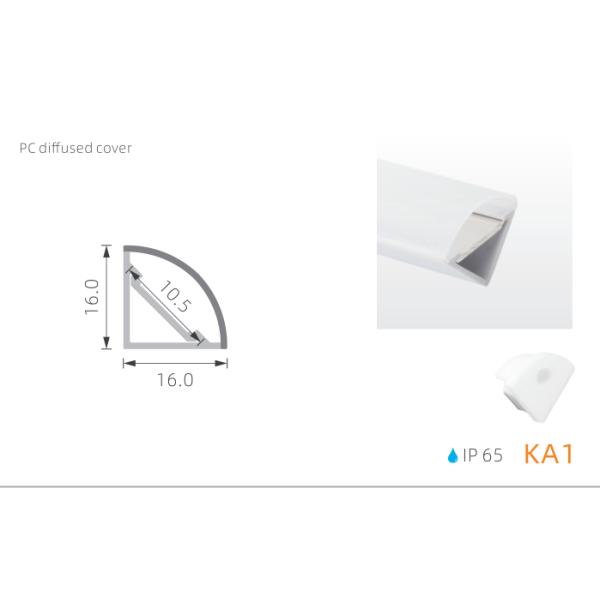 LED cover waterproof cover IP65 extrusion pc cover with heathink for corner in outdoor or indoor