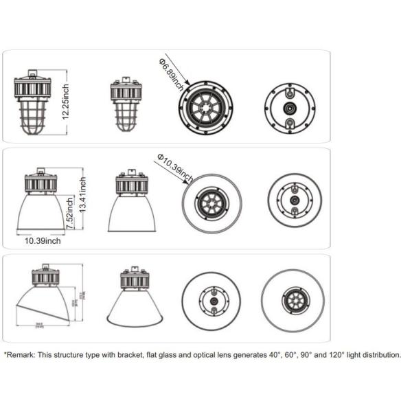 New Arrival Led Low Bay And Spot Light IP66Emergency Battery Back Up To 3 Hours Explosion Proof Light G SERIES