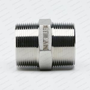 Buy cheap Industrial 316L SS Socket Weld Fittings BSPT Reduce Hexagonal Nipple product