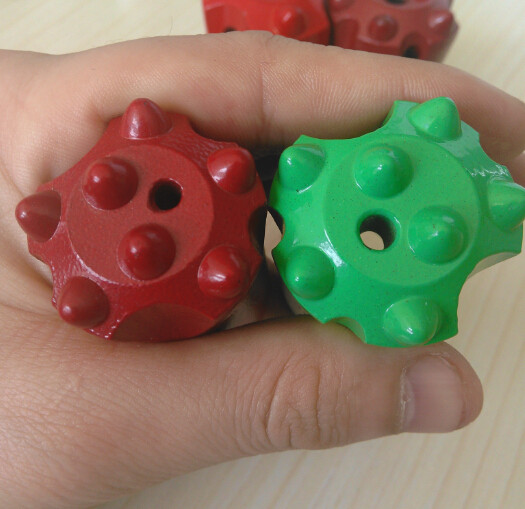 Hard Rock Drilling Tools , 7 / 11 / 12 Degree Taper Button Bit