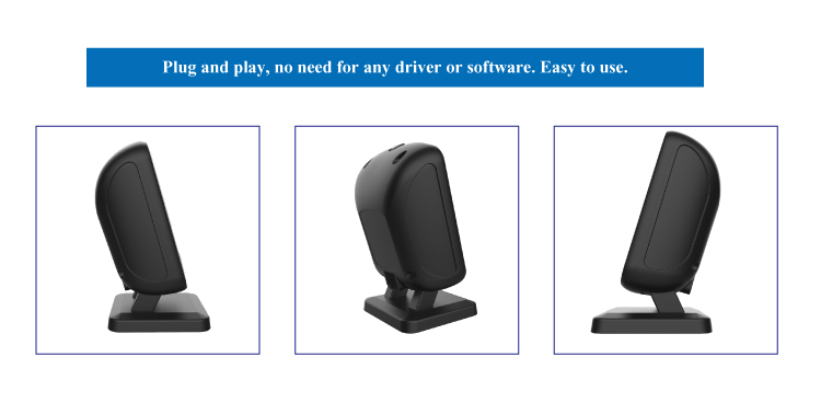 QR Handsfree Code Reader Auto Scan 2D Code Scanning Omni-directional Platform Barcode Scanner