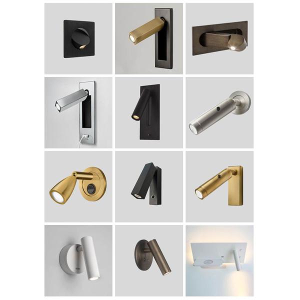 IP40 small base headboard wall light 3W Indoor LED bed wall lamp reading wall light for hotel