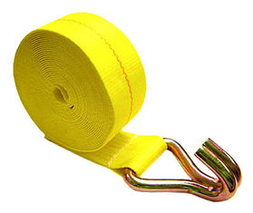 yellow Winch Ratchet Lashing Straps Accroding To Wstda Asme B30 Standard
