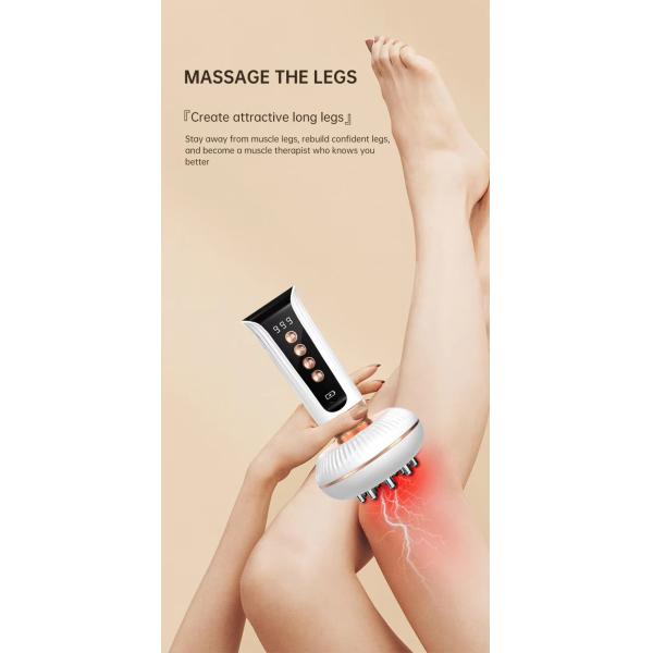 Electric EMS Microcurrent Gua Sha Massager Rechargeable Body Anti Cellulite Massage Brush