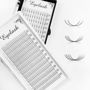 100% Handmade Premade Fans Lashes , Natural Premade Russian Volume Lashes