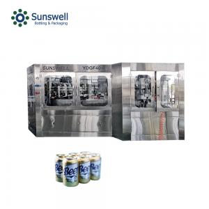 China Craft Beer 250ml Sanitary  Aluminum Can Filling Machine Canning Line on sale
