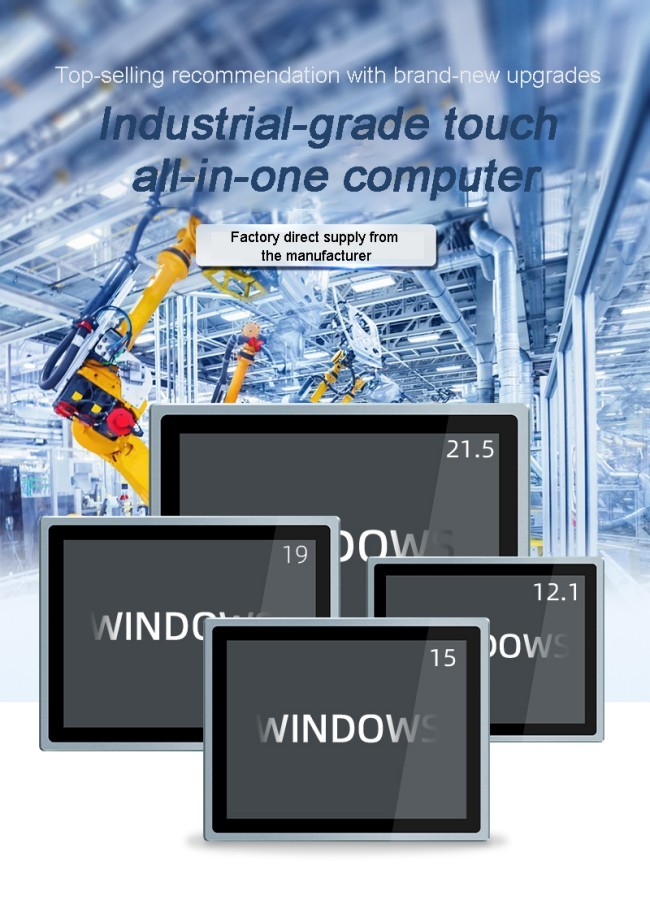 21.5 Inch Industrial Capacitive Touch Screen Panel Pc With Win10 Ip65 Waterproof Vesa Mount Embedded Industry Monitor