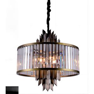 ISO9001 BSCI Energy Saving Smokey Gray Crystal Commercial Chandelier Custom