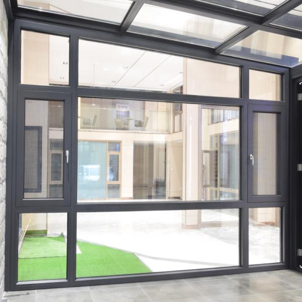 Quality Thermal Break Clear Glass 1.4mm Aluminum Double Glazed Windows for sale