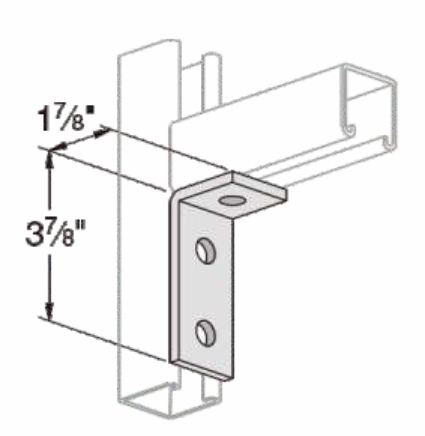 Galvanized Steel Corner Strut Channel Angle Bracket 3 Hole L Bracket