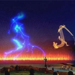 China Water Laser Show With Projector Water Movie Screen Stainless on sale